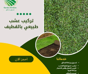 تركيب عشب طبيعي بالقطيف
